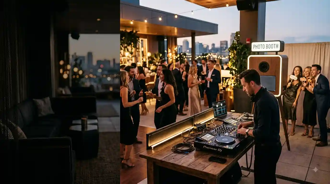 DJ Tim Fayne beim Live-Mixing auf einem Event im Saarland